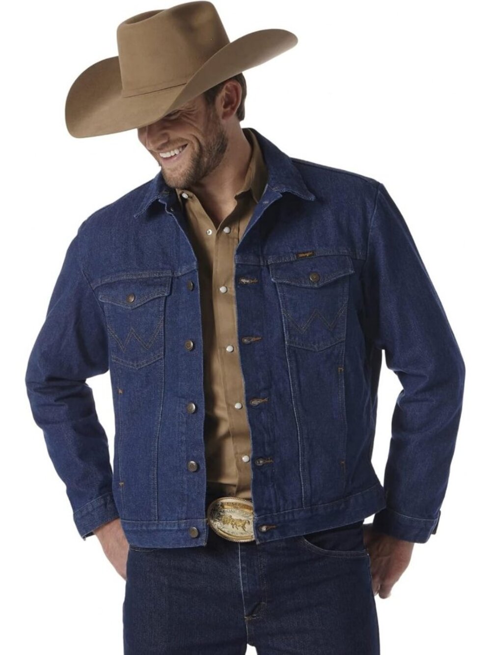 Men's Cowboy Cut Western Denim Jacket - Unlined, Classic Fit, Durable Style